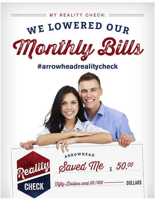 Arrowhead Credit Union - Reality Check Monthly Bills Poster