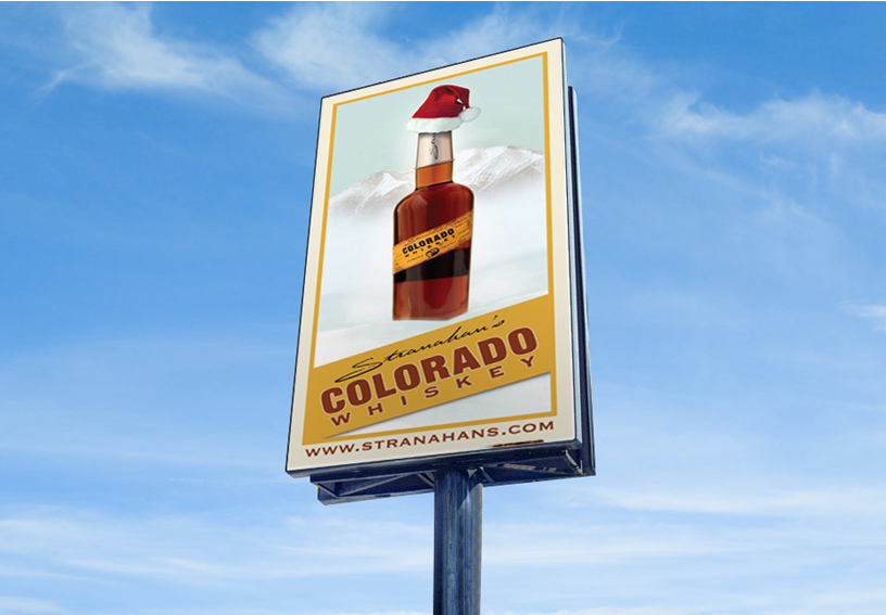 Stranahan's Colorado Whiskey - Christmas Billboard Sign