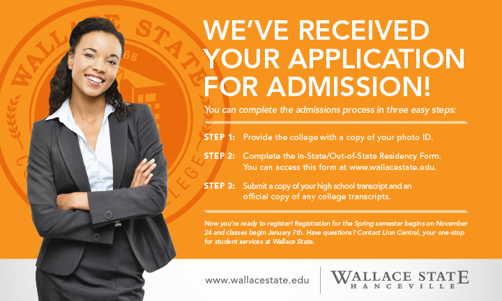 Wallace State Community College - Admissions Mailer