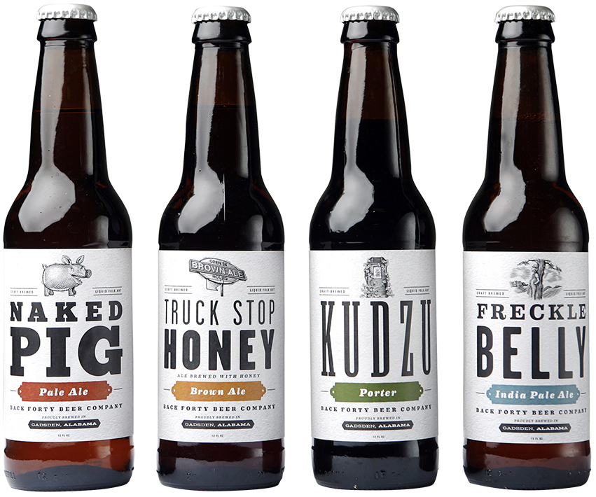 Back Forty Beer Company - Bottle Designs