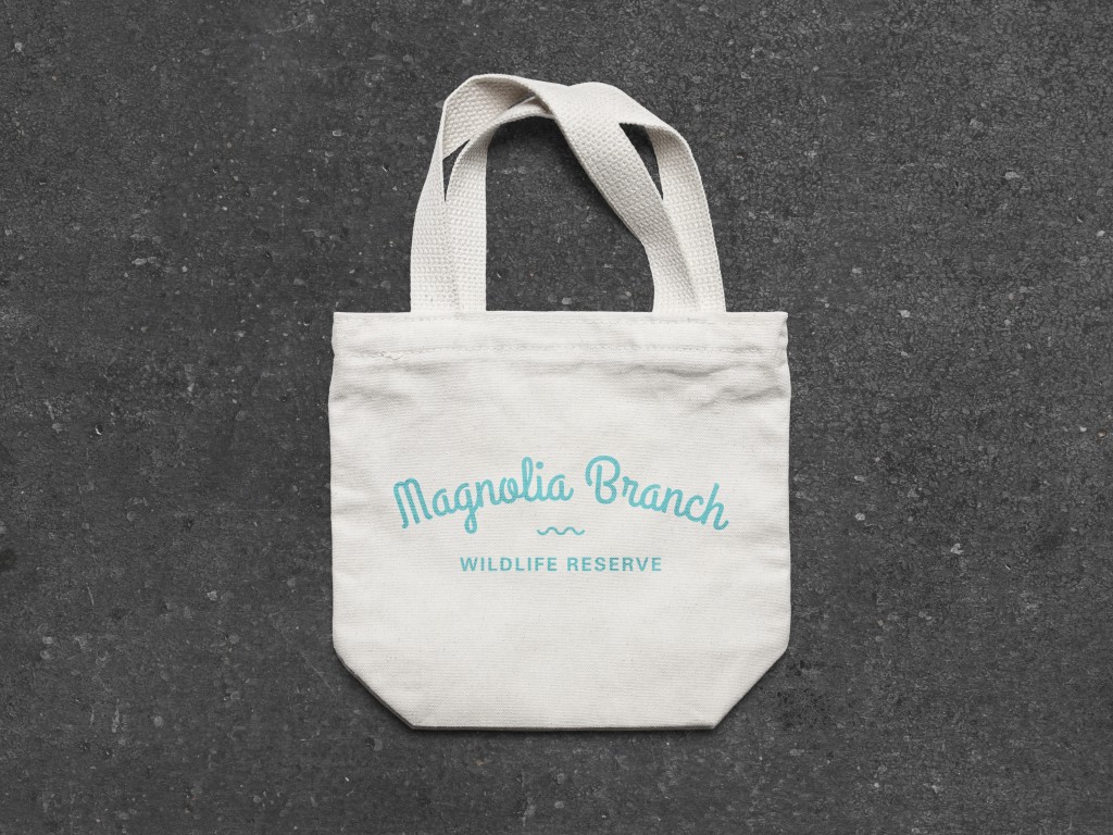 A small white tote bag with 